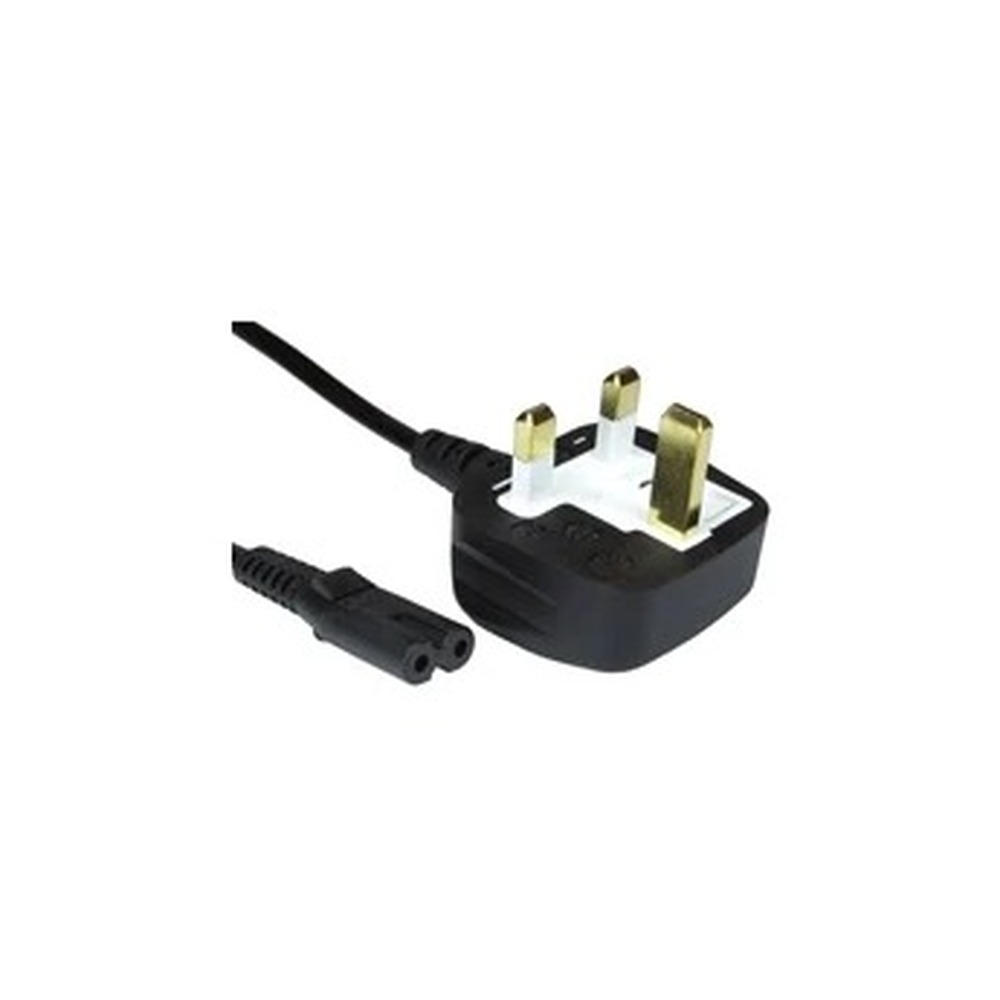 UK Mains to Figure 8 C7 2m Black OEM Power Cable