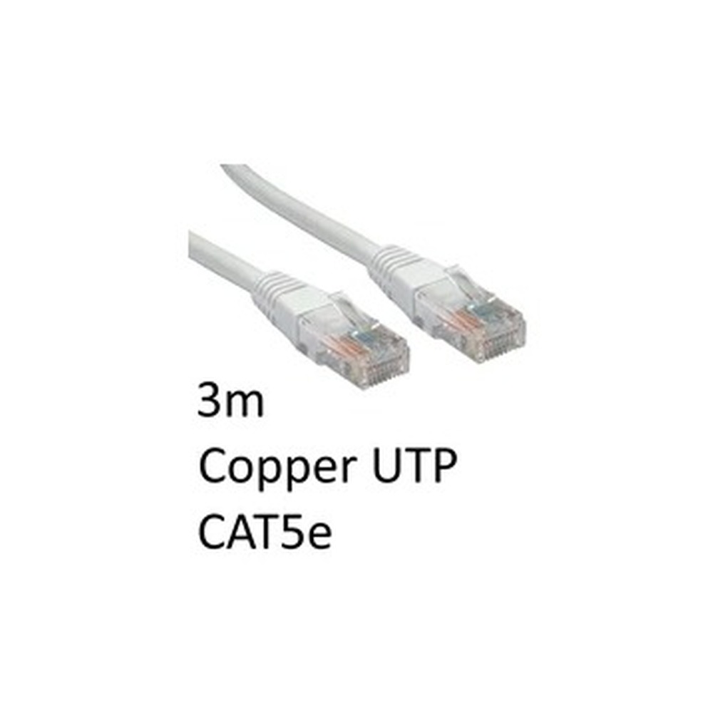 RJ45 (M) to RJ45 (M) CAT5e 3m White OEM Moulded Boot Copper UTP Network Cable