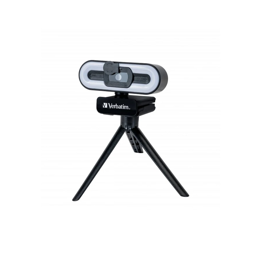 Verbatim AWC-02 Full HD 1080p Autofocus Webcam with Microphone and Light