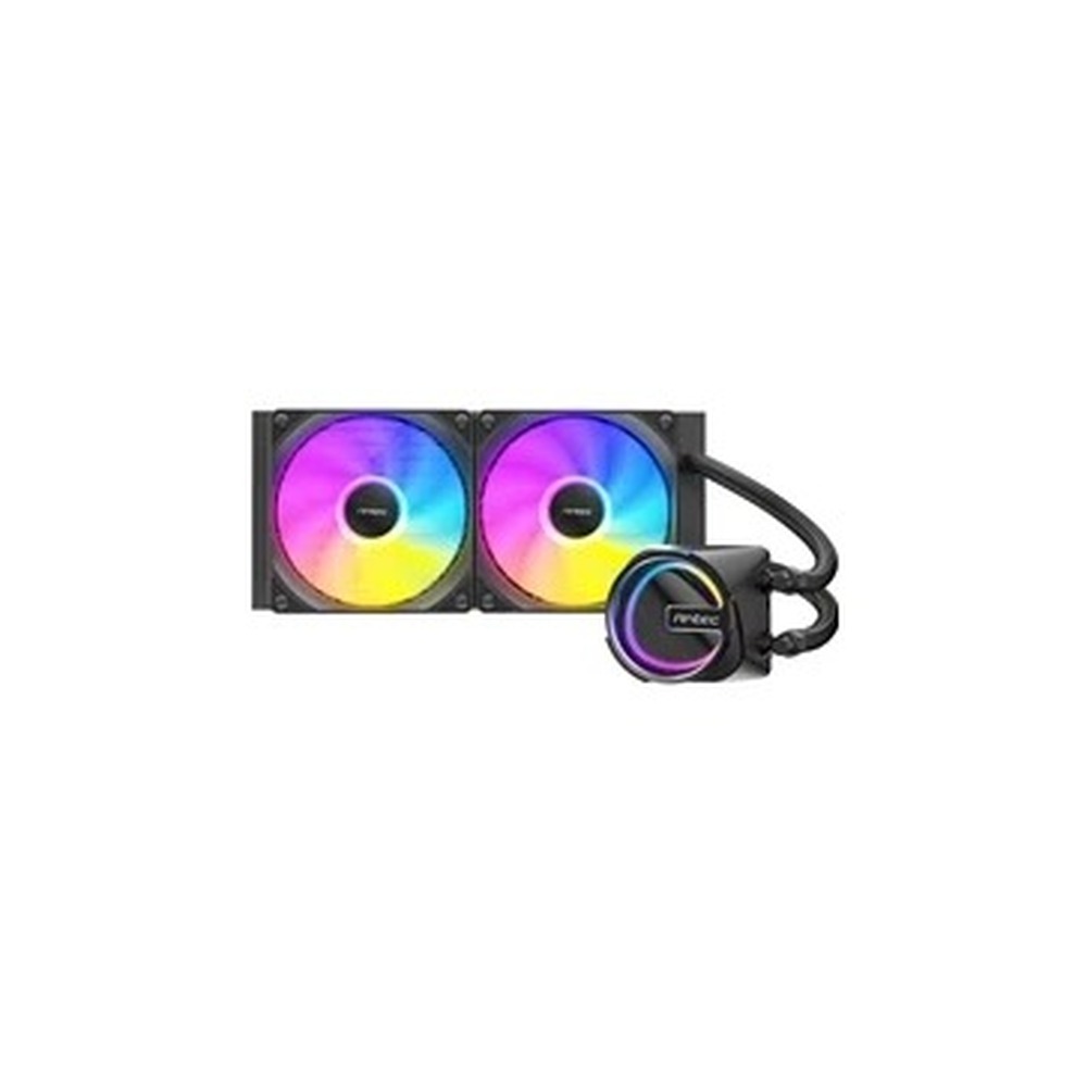 Antec Skeleton 240 ARGB Liquid CPU Cooler, Universal Socket, Black, 240mm Radiator, PWM up to 2000 RPM Cooling Fans, Addressable RGB LED Lighting