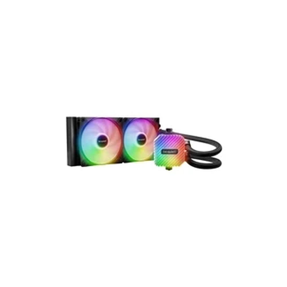 be quiet! Light Loop 240mm Liquid Cooler - High-Performance ARGB All-in-One Water Cooling System with Dual Light Wings LX PWM Fans