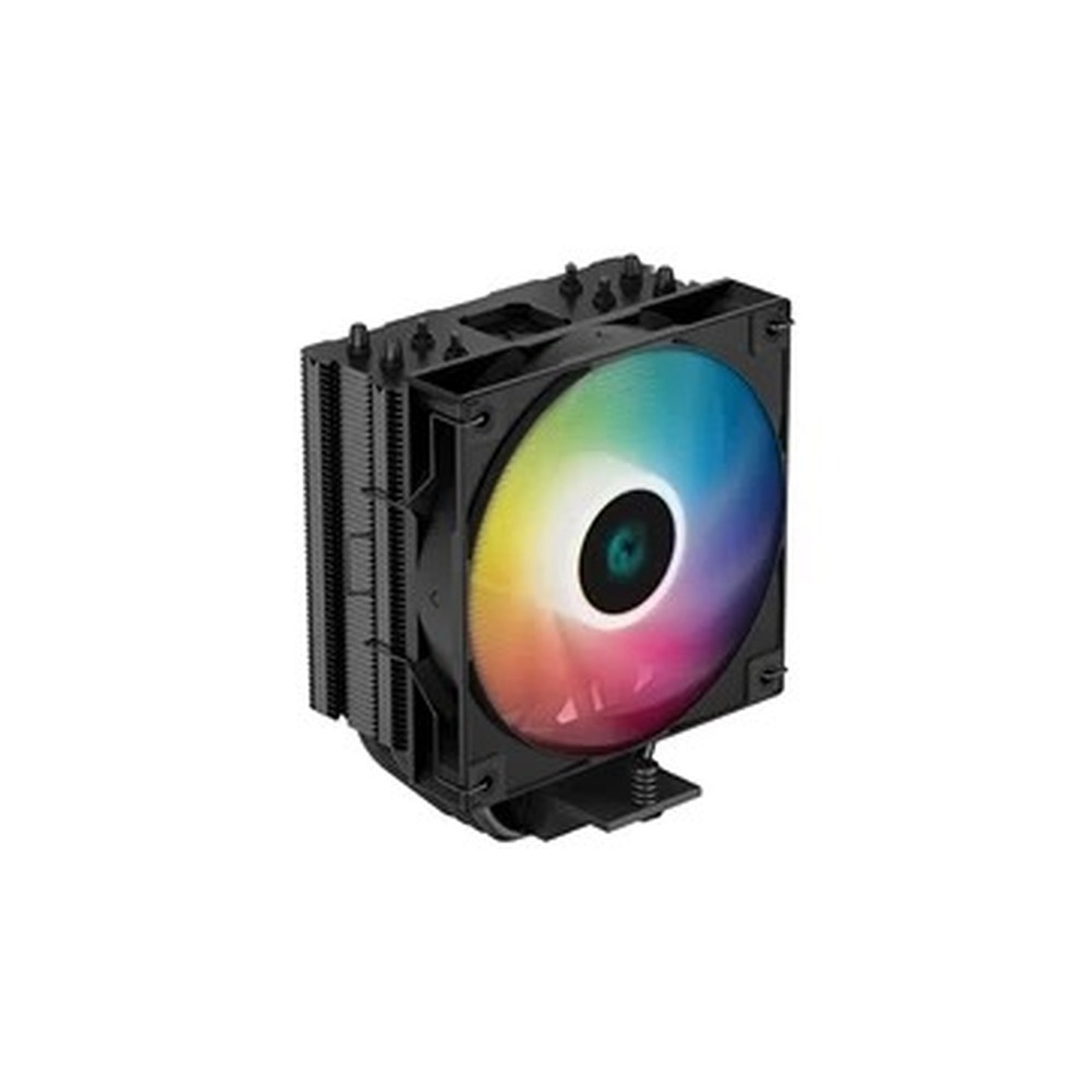 DeepCool AG400 Black ARGB V2 CPU Air Cooler, 120mm PWM Fan, 4 Direct Touch Heat Pipes, Addressable RGB, LGA1851/1700/1200, AM5/AM4 Compatible, High-Performance Single Tower Cooler