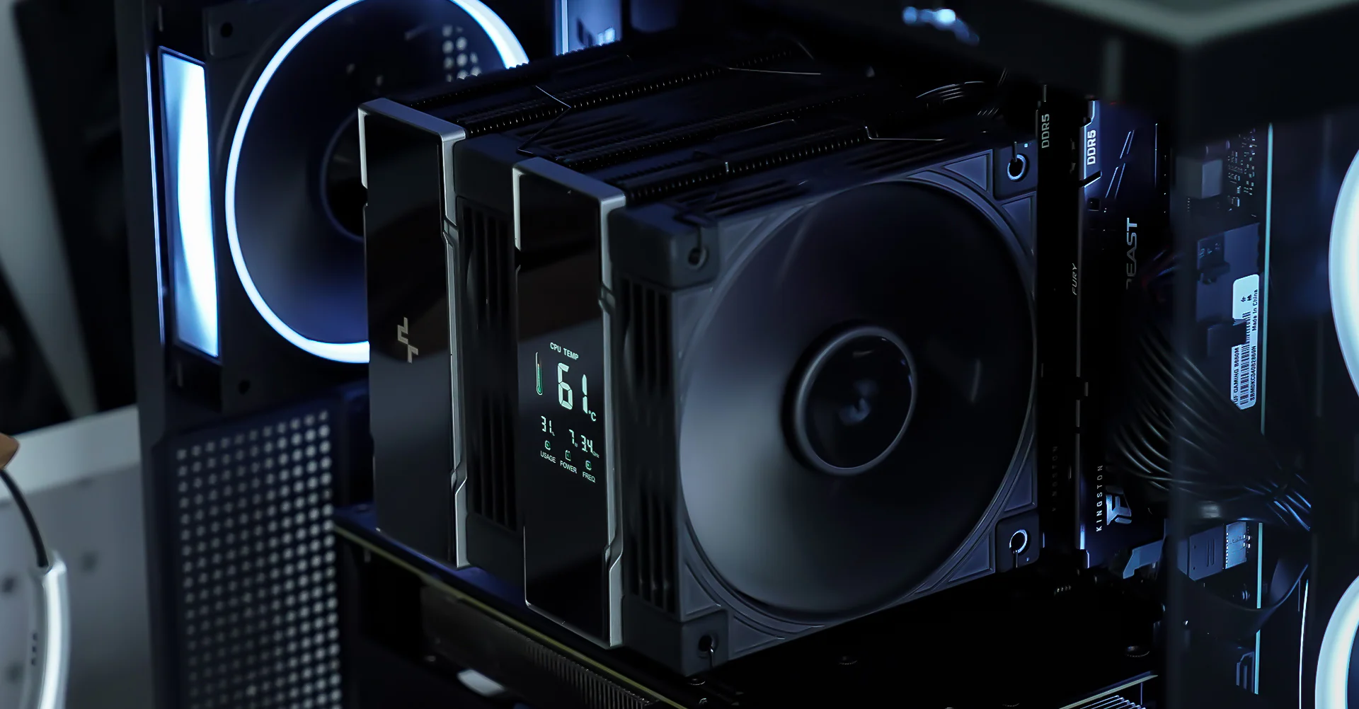 DeepCool AK620 G2 DIGITAL NYX Dual Tower CPU Cooler, Black, 2 x 120mm Fan,  6 x advanced  Copper Heatpipes, Intel/AMD