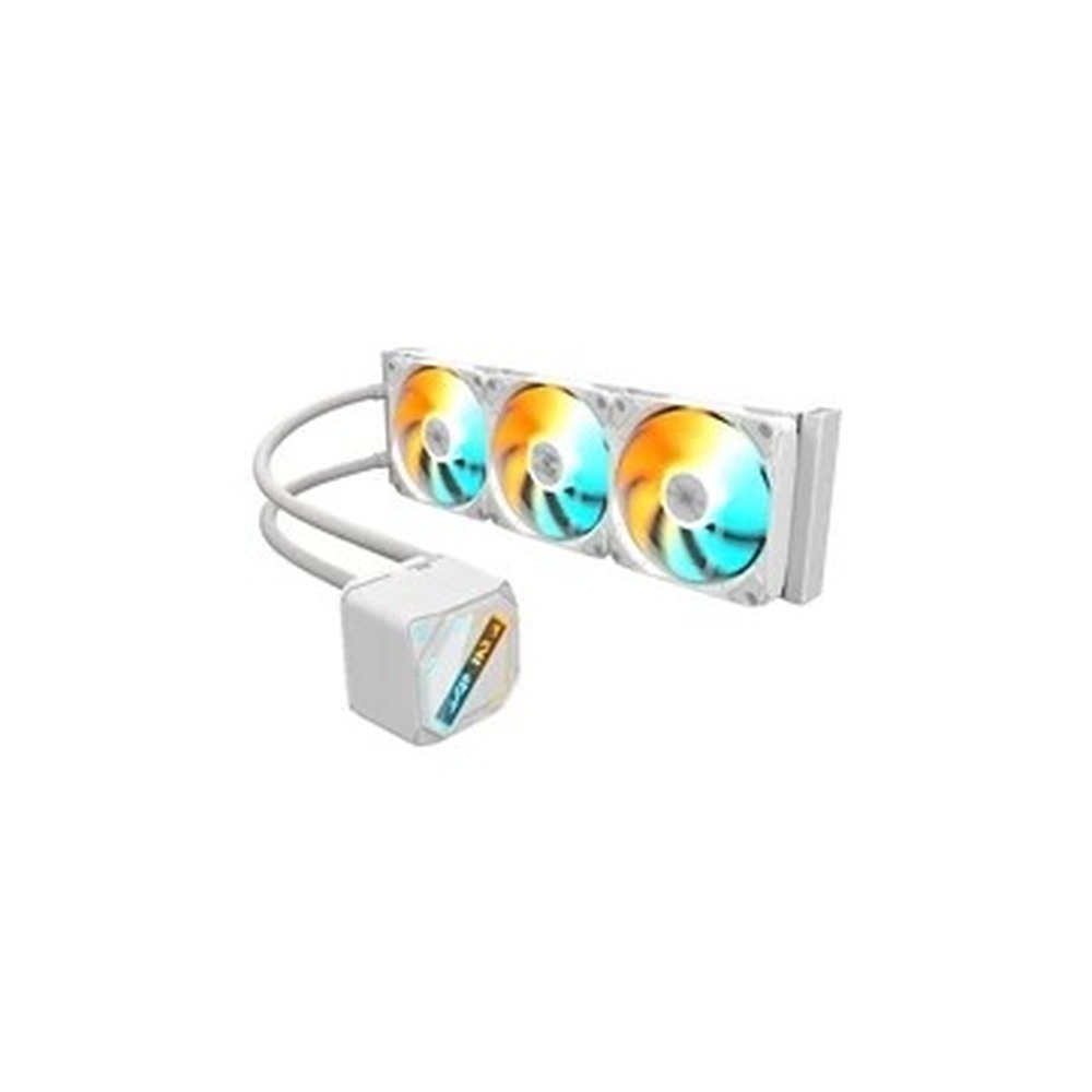GIGABYTE GP-GIGABYTE Gaming ICE 360 All-in-One Liquid CPU Cooler – 360mm Radiator, ARGB Lighting, Teflon Tubing, and Magnetic Rotating Cover