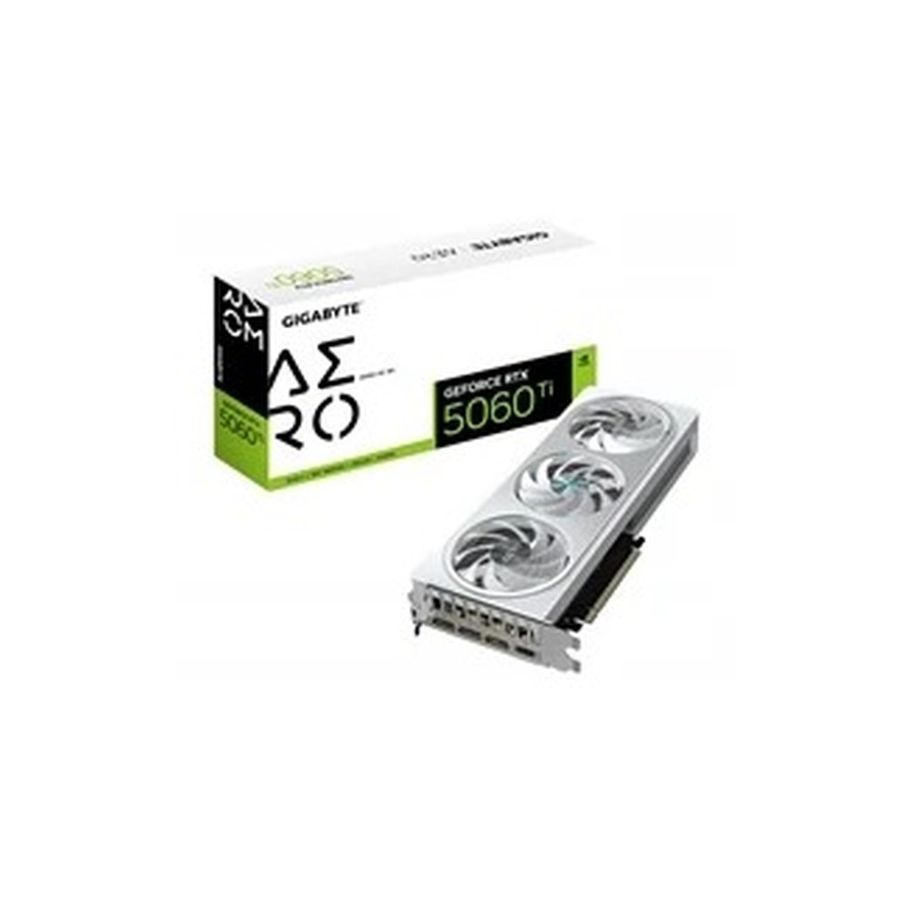 Gigabyte NVIDIA GeForce RTX 5060 Ti AERO OC 8GB GDDR7 Graphics Card, 4608 CUDA Cores, 2647 MHz Core Clock, Triple Fan, 3x DisplayPorts / 1x HDMI Port