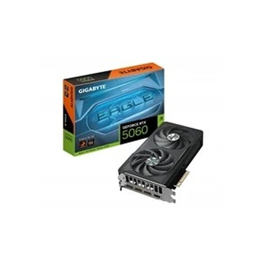 Gigabyte NVIDIA GeForce RTX 5060 EAGLE OC 8G GDDR7 Graphics Card, 3840 CUDA Cores, 2550 MHz Core Clock, Dual Fan, 3x DisplayPorts / 1x HDMI Port