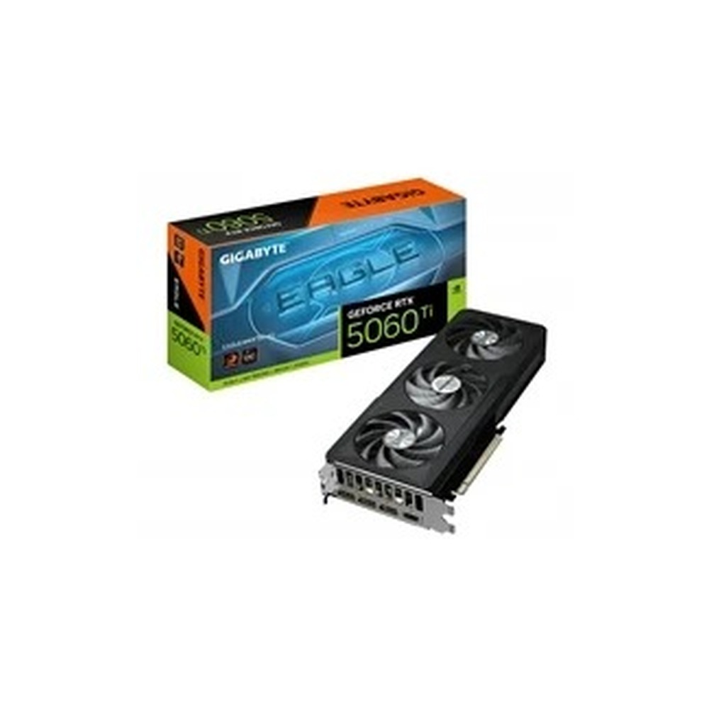Gigabyte NVIDIA GeForce RTX 5060 Ti EAGLE MAX OC 8GB GDDR7 Graphics Card, 4608 CUDA Cores, 2617 MHz Core Clock, Triple Fan, 3x DisplayPorts / 1x HDMI Ports