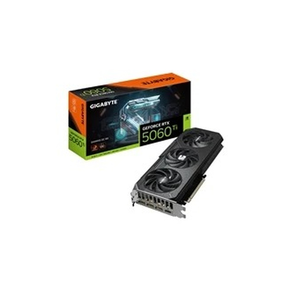 Gigabyte NVIDIA GeForce RTX 5060 Ti Gaming OC 8GB GDDR7 Graphics Card, 4608 CUDA Cores, 2647 MHz Core Clock, Triple Fan, RGB, 3x DisplayPorts / 1x HDMI Ports