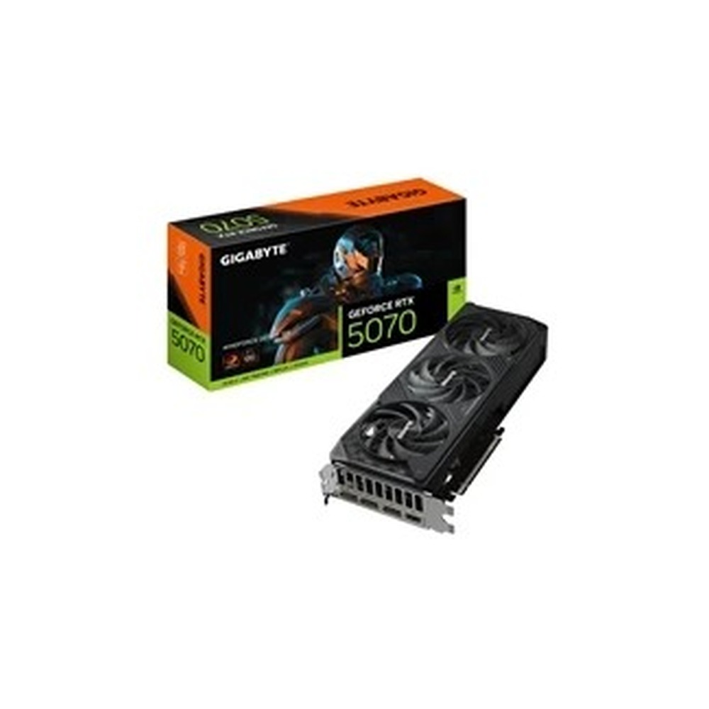 Gigabyte NVIDIA GeForce RTX 5070 WINDFORCE OC SFF 12GB GDDR7 Graphics Card, 6144 CUDA Cores, 2542 MHz Core Clock, Triple Fan, 2x DisplayPorts / 2x HDMI Ports