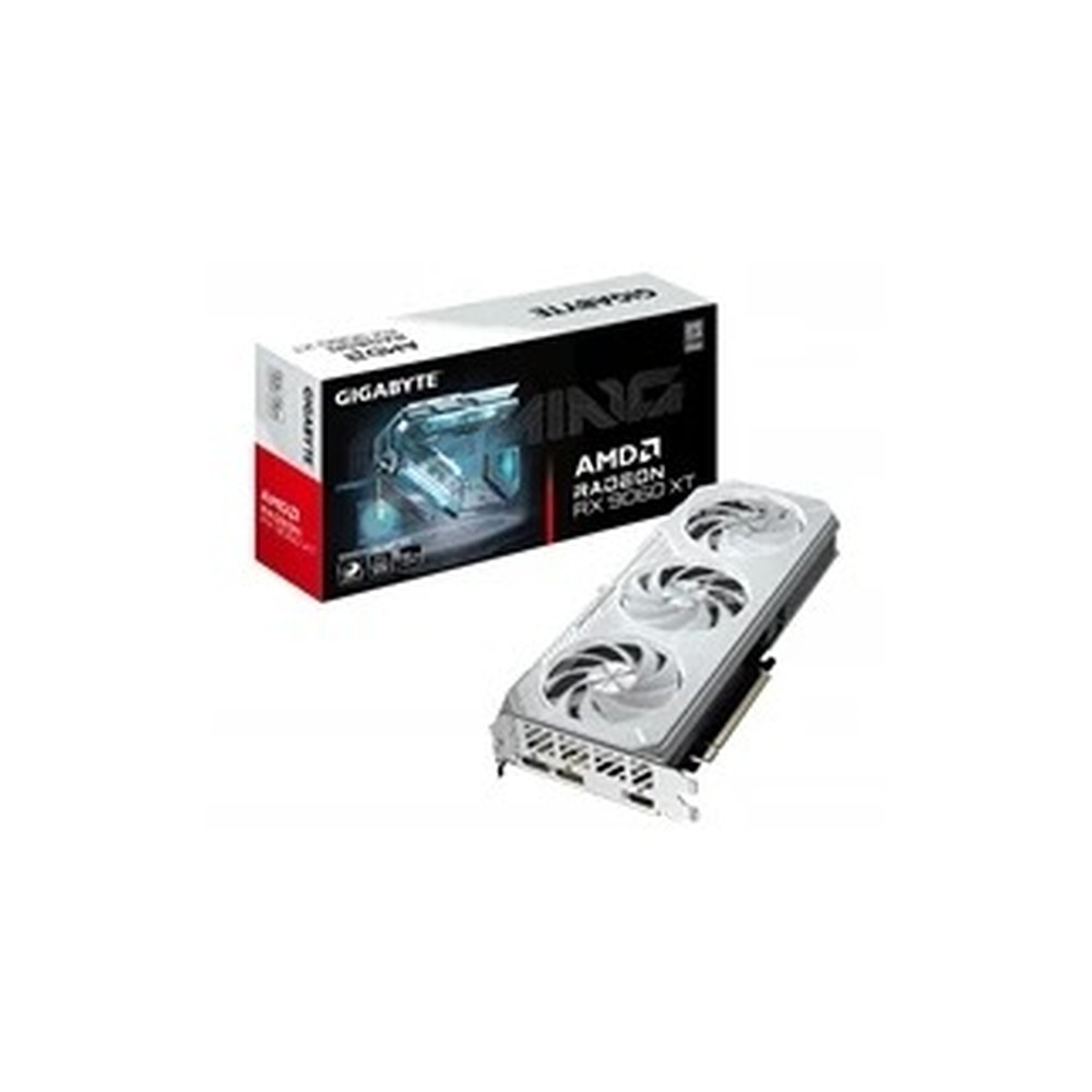 Gigabyte Radeon RX 9060 XT GAMING ICE OC 16GB GDDR6 Graphics Card, 2048 Streams, 3320 MHz Boost Clock, Triple Fan, RGB, 2x DisplayPorts / 1x HDMI Ports