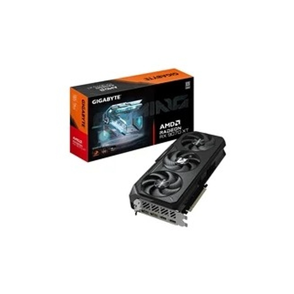 Gigabyte AMD Radeon RX 9070 XT GAMING OC 16GB GDDR6 Graphics Card, 4096 Streams, 2520 MHz Core Clock, Triple Fan, RGB, 2x DisplayPorts / 2x HDMI Ports