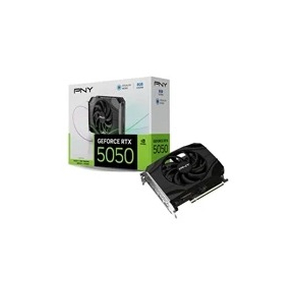 PNY NVIDIA GeForce RTX 5050 8GB GDDR6 Graphics Card, 2560 CUDACores, 2317 MHz Core Clock, Single Fan, 3x DisplayPorts / 1x HDMI Port