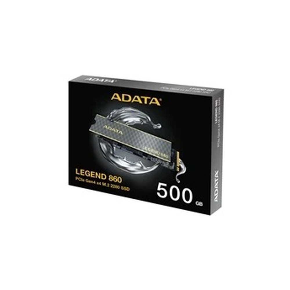 Adata Legend 860 (SLEG-860-500GCS) 500GB NVMe SSD, PCIe Gen4, M.2 Interface, 2280, Read 5000 MB/s, Write 3000 MB/s, Heatsink 5 Year Warranty