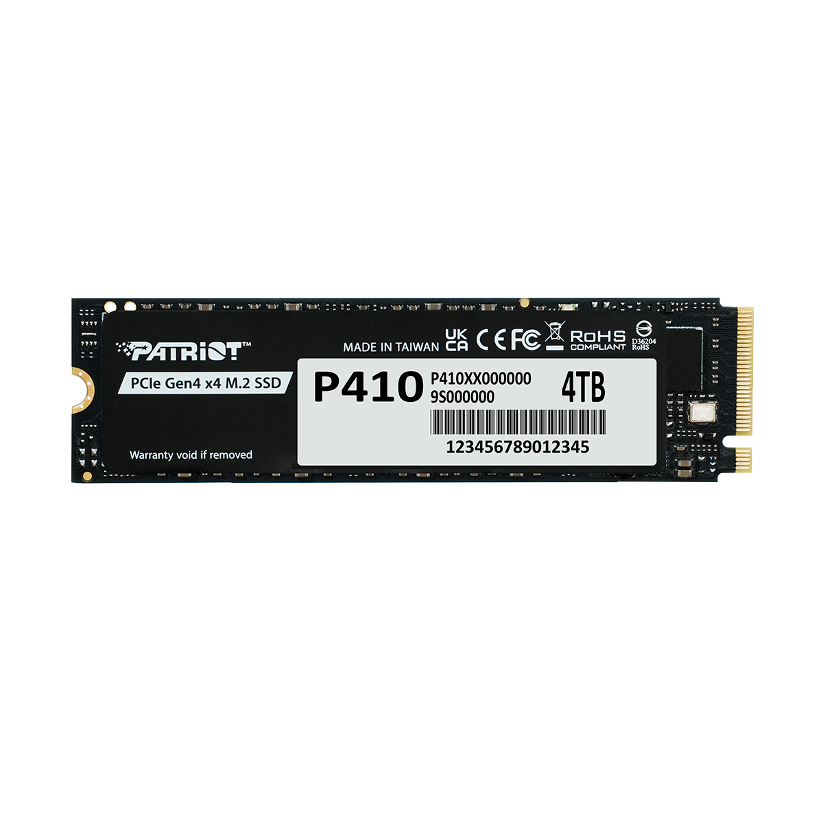 Patriot P410 (P410P1TBM28H) 1TB PCIe Gen4 x4 M.2 SSD ,  Read 5000MB/s, Write 4500MB/s, 5 Year Limited Warranty