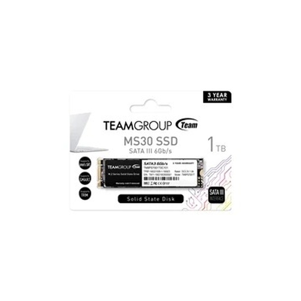 Team MS30 (TM8PS7001T0C101) 1TB, M.2 Sata Interface, PCIe Gen3, Read 530MB/s, Write 480MB/s, 3 Year Warranty