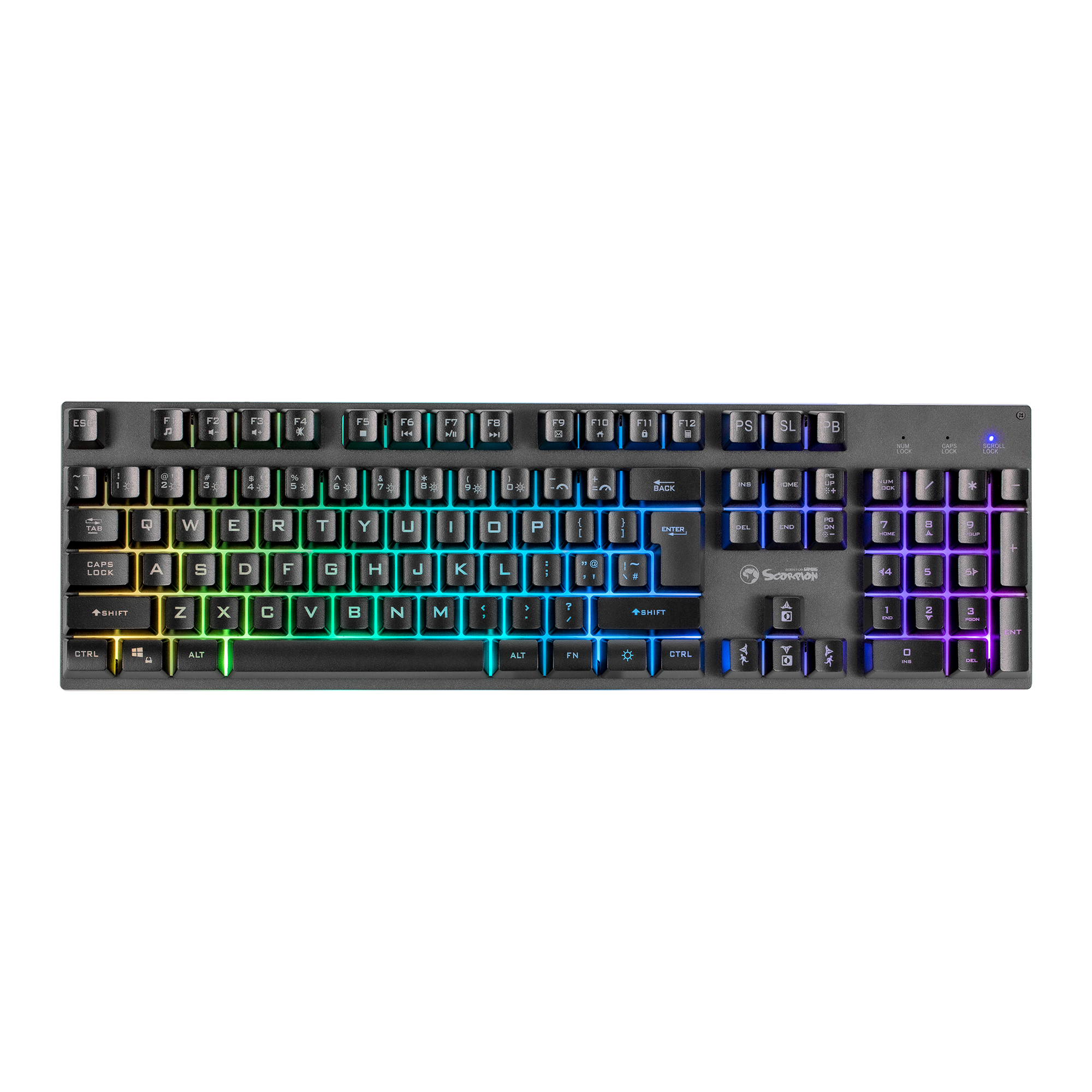 Marvo Scorpion K604 Soldat 20 Wired RGB Multimedia UK Layout Gaming Keyboard