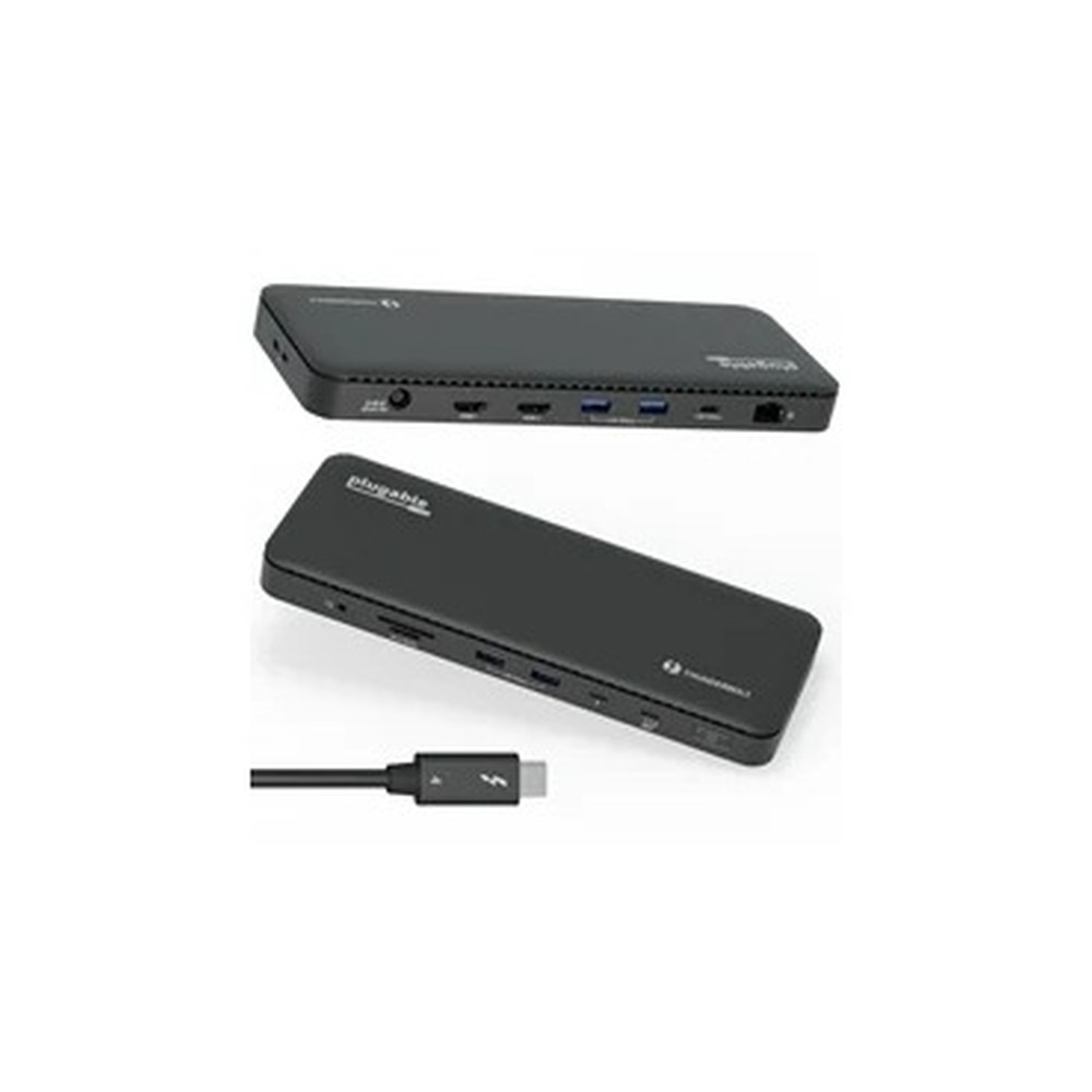 Plugable TBT4-UD5 ThunderBolt 4 Dual Monitor (2x 4K or 1x 8K) 96W USB-C PD Docking Station