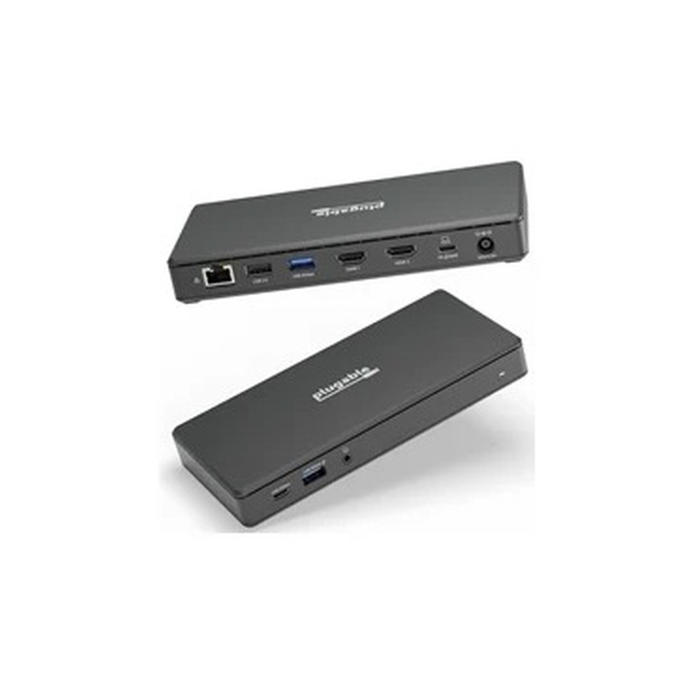 Plugable UD-MSTH2 USB-C Dual HDMI 4K 65W USB-C PD Driverless Docking Station