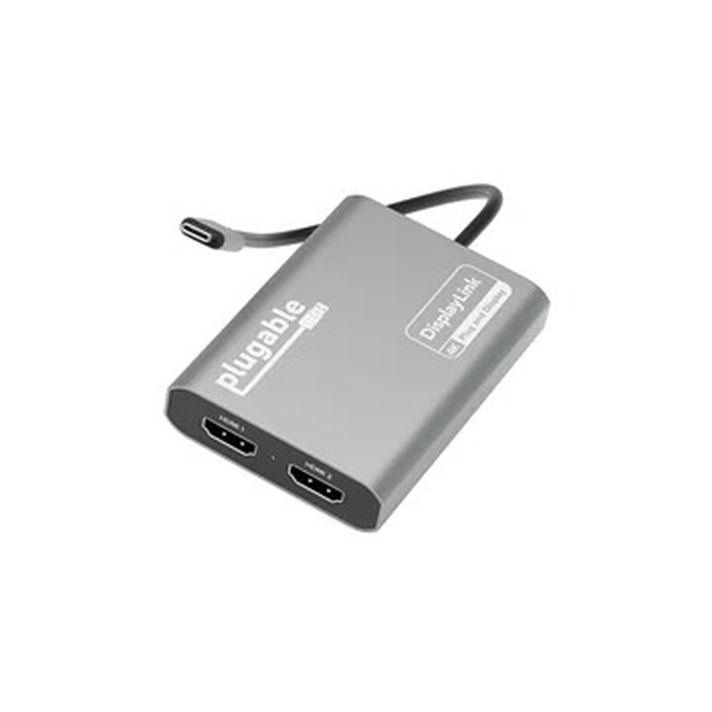Plugable USBC-6950M Portable USB-C to Dual 4K DisplayLink Certified HDMI Adapter