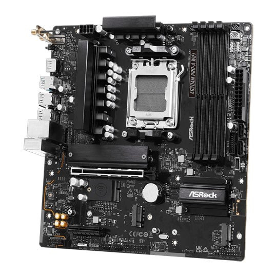 ASRock A620AM PRO-A WIFI AMD Socket AM5 Motherboard, 4 x DDR5 Slots, 3x M.2 Socket, 2.5GbE LAN, Wi-Fi 6E, 1x HDMI Port