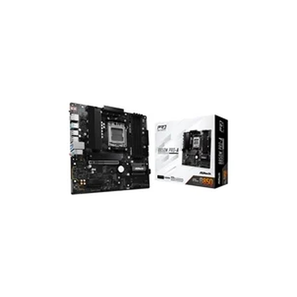 ASRock B850 Pro-A AMD AM5 Socket Motherboard, ATX, 4x DDR5 Slots, 4x M.2 Sockets, 2.5GbE LAN, 1x HDMI Port / 1x USB-C