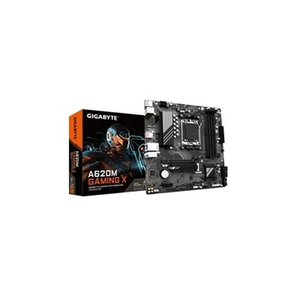 Gigabyte A620M GAMING X AMD AM5 Socket Motherboard, Micro-ATX, 4x DDR5 Slots, 1x M.2 Socket, GbE LAN, 1x DisplayPort / 1x HDMI Port