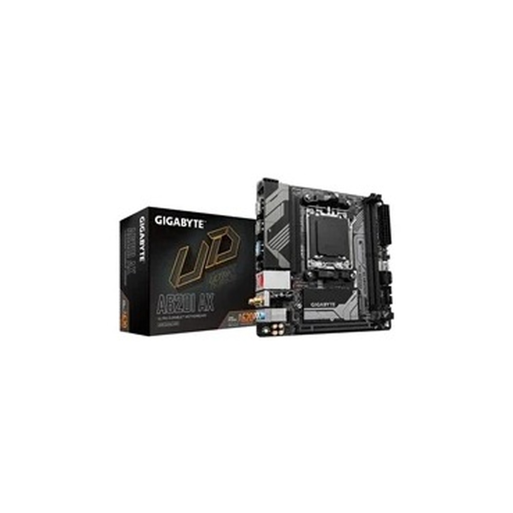 Gigabyte A620I AX (rev. 1.0) AMD AM5 Socket Motherboard, Mini-ITX, 2x DDR5 Slots, 1x M.2 Socket, 2.5GbE LAN, Wi-Fi 6E, 1 x DisplayPort / 1x HDMI Port