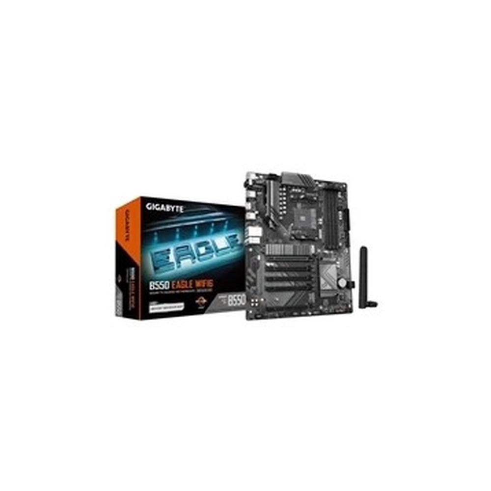 Gigabyte B550 EAGLE WIFI6 AMD AM4 Socket Motherboard, ATX, 4x DDR4 Slots, 2x M.2 Sockets, GbE LAN, Wi-Fi 6, 1x HDMI Port