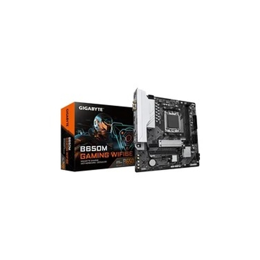 Gigabyte B650M GAMING WIFI6E (rev. 1.2) AMD AM5 Socket Motherboard, 2x DDR5 DIMM Slots, 1x M.2 Sockets, 2.5GbE LAN, Wi-Fi 6E, 1x D-Sub / 1x HDMI Port