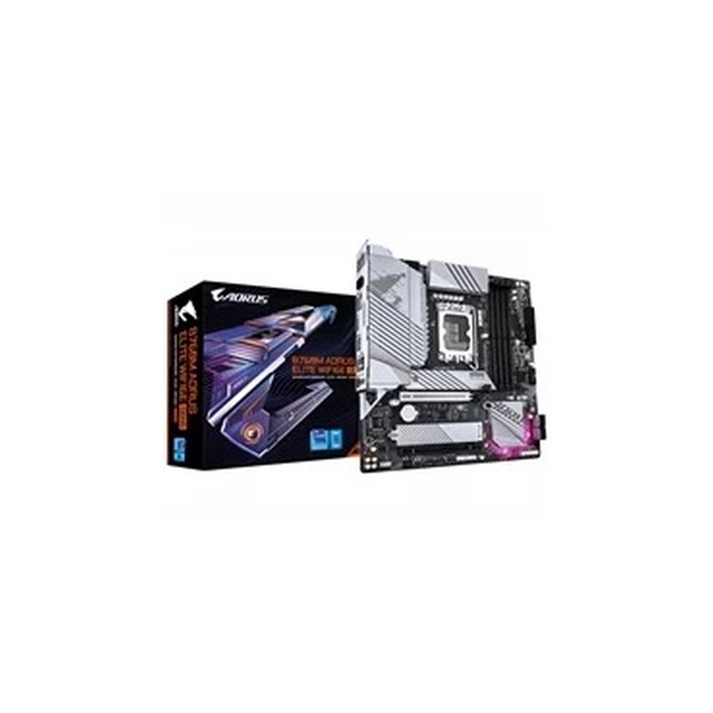 Gigabyte B760M AORUS ELITE WIFI6E GEN5 Intel 1700 Socket Motherboard, Micro-ATX, 4x DDR5 Slots, 2x M.2 Socket, 2.5GbE LAN, Wi-Fi 6E, 1x HDMI Port/ 1x DisplayPort
