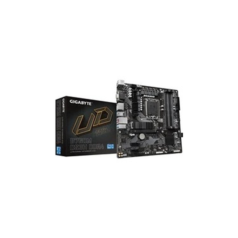 Gigabyte B760M DS3H DDR4 Ultra Durable Intel 1700 Socket Motherboard, Micro-ATX, 4x DDR4 Slots, 2x M.2 Sockets, 2.5GbE LAN, 1x D-Sub / 2x DisplayPorts / 1x HDMI Port