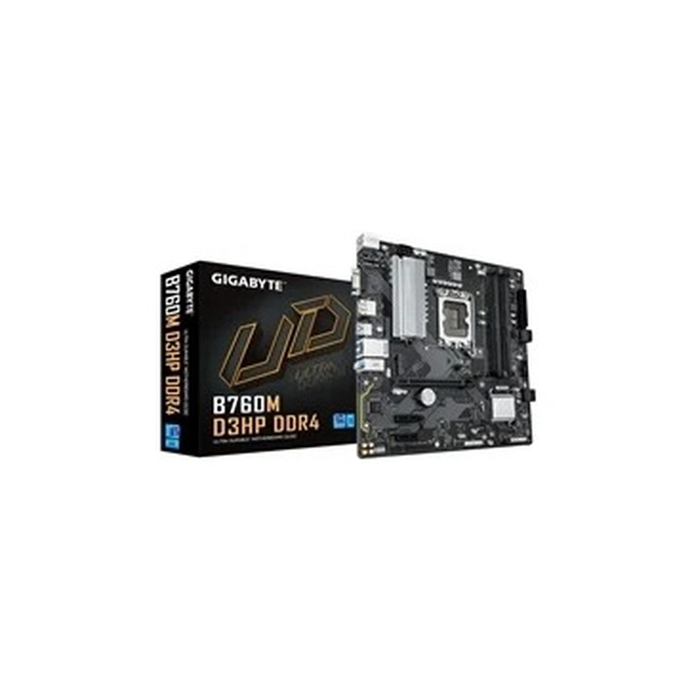 Gigabyte B760M D3HP DDR4 Intel 1700 Socket Motherboard, Micro-ATX, 4x DDR4 Slots, 2x M.2 Sockets, GbE LAN, 1x D-Sub / 1x DisplayPort / 1x HDMI Port