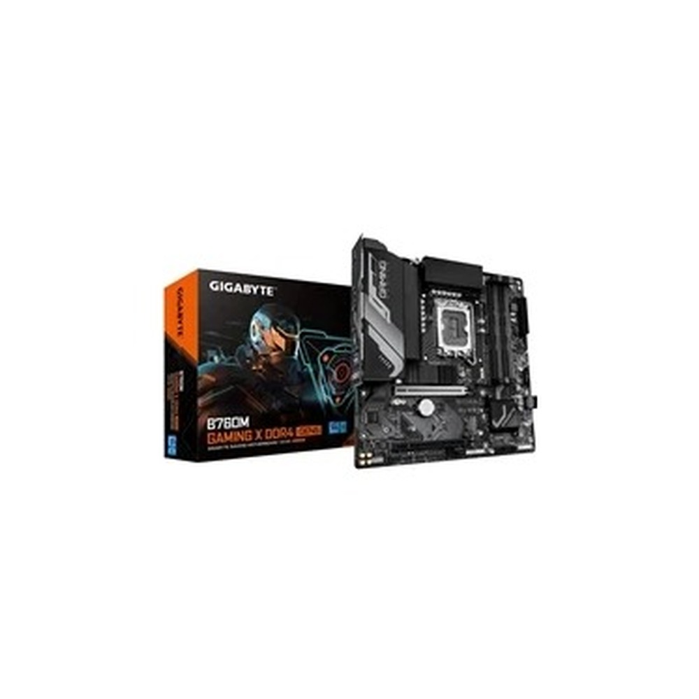 Gigabyte B760M GAMING X DDR4 GEN5 Intel 1700 Socket Motherboard, Micro-ATX, 4x DDR4 Slots, 2x M.2 Sockets, Fitted I/O Shield, 2.5GbE LAN, 1x DisplayPort / 1x HDMI Port