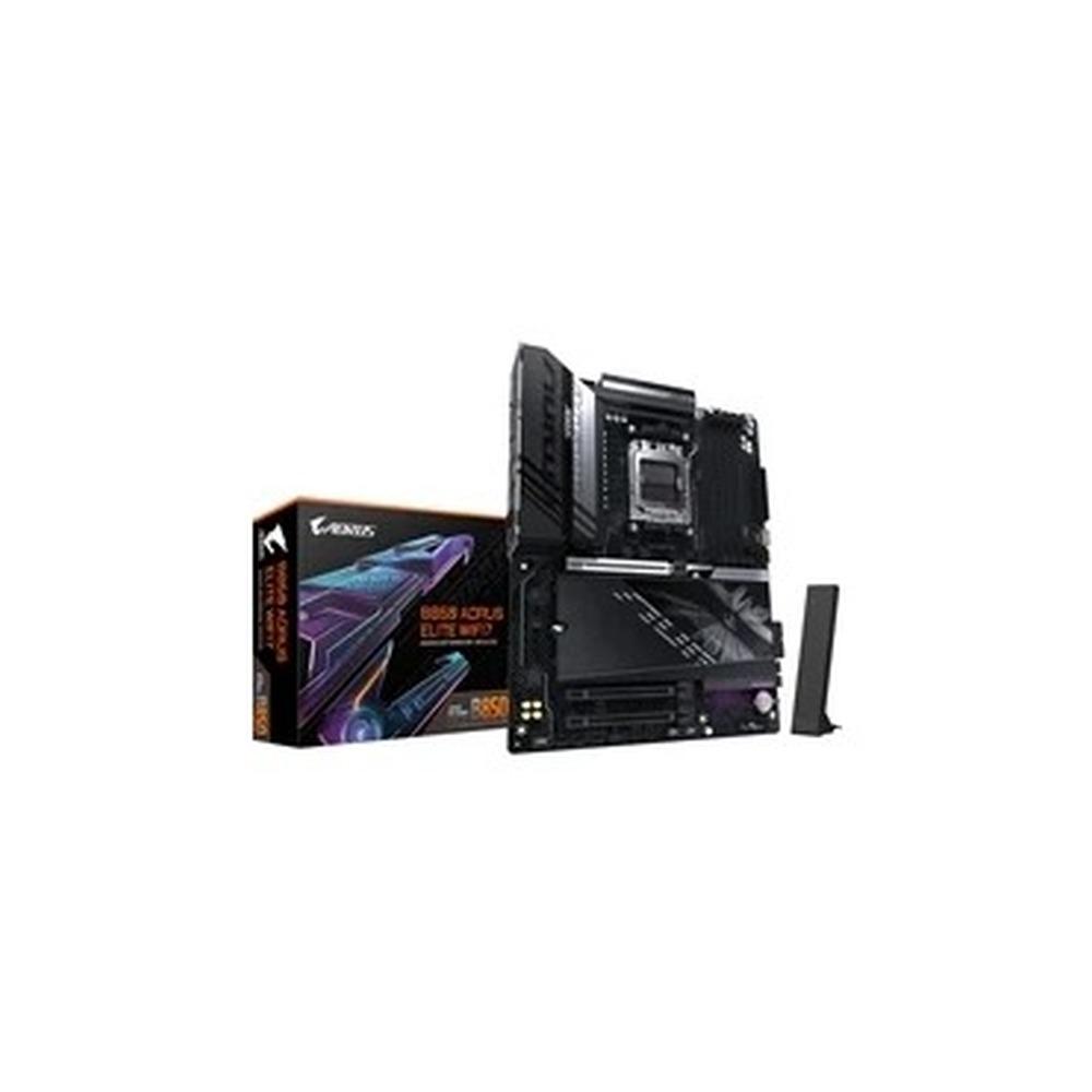 Gigabyte B850 AORUS ELITE WIFI7 AMD AM5 Socket Motherboard, ATX, 4x DDR5 Slots, 3x M.2 Sockets, 2x USB-C Port, Fitted I/O Shield, 2.5GbE LAN, Wi-Fi 7, 1x DisplayPort / 1x HDMI Port