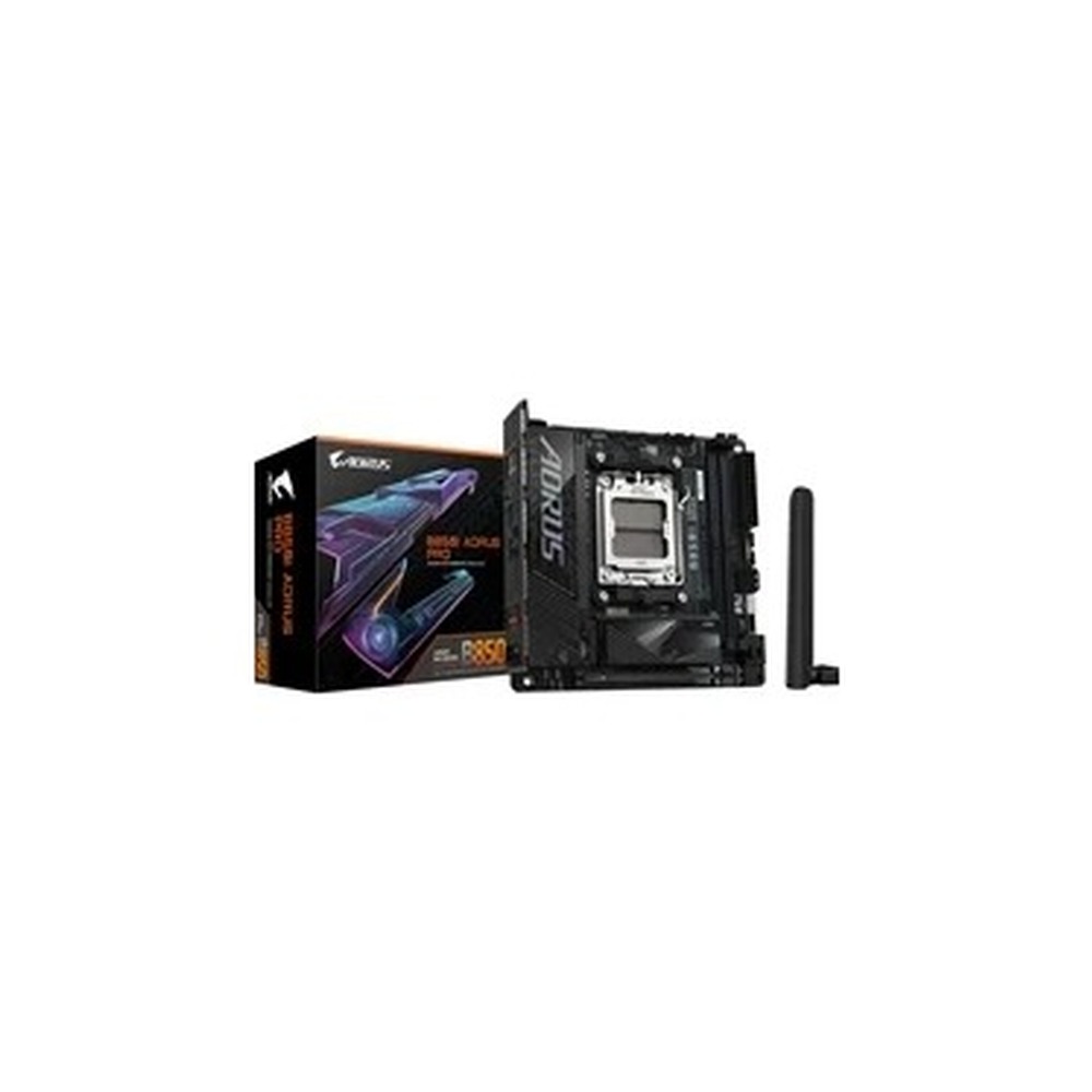 Gigabyte B850I AORUS PRO AMD AM5 Socket Motherboard, Mini-ITX, 2x DDR5 Slots, 2x M.2 Sockets,  Fitted I/O Shield, 2.5GbE LAN, Wi-Fi 7, 1x HDMI Port