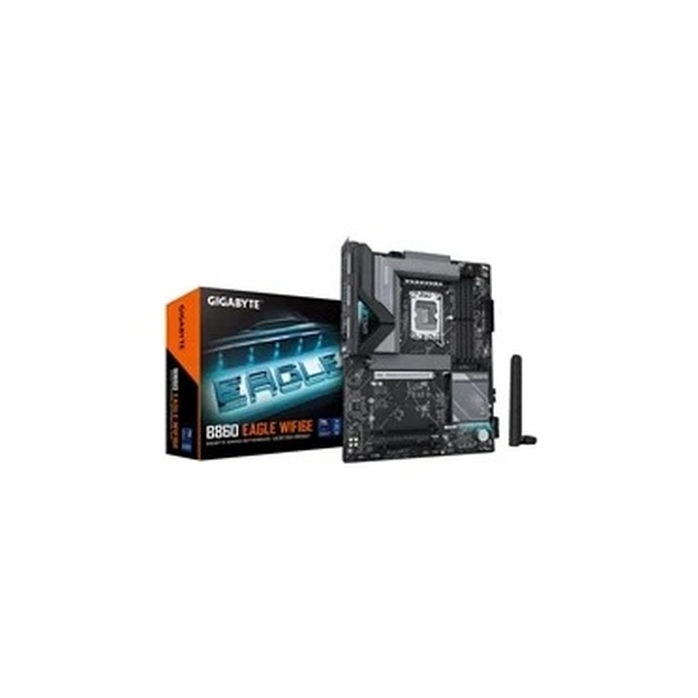 Gigabyte B860 EAGLE WIFI6E Intel 1851 Socket Motherboard, ATX, 4x DDR5 Slots, 3x M.2 Sockets, Fitted I/O Shield, 2.5GbE LAN, Wi-Fi 6E, 1x DisplayPort / 1x HDMI Port