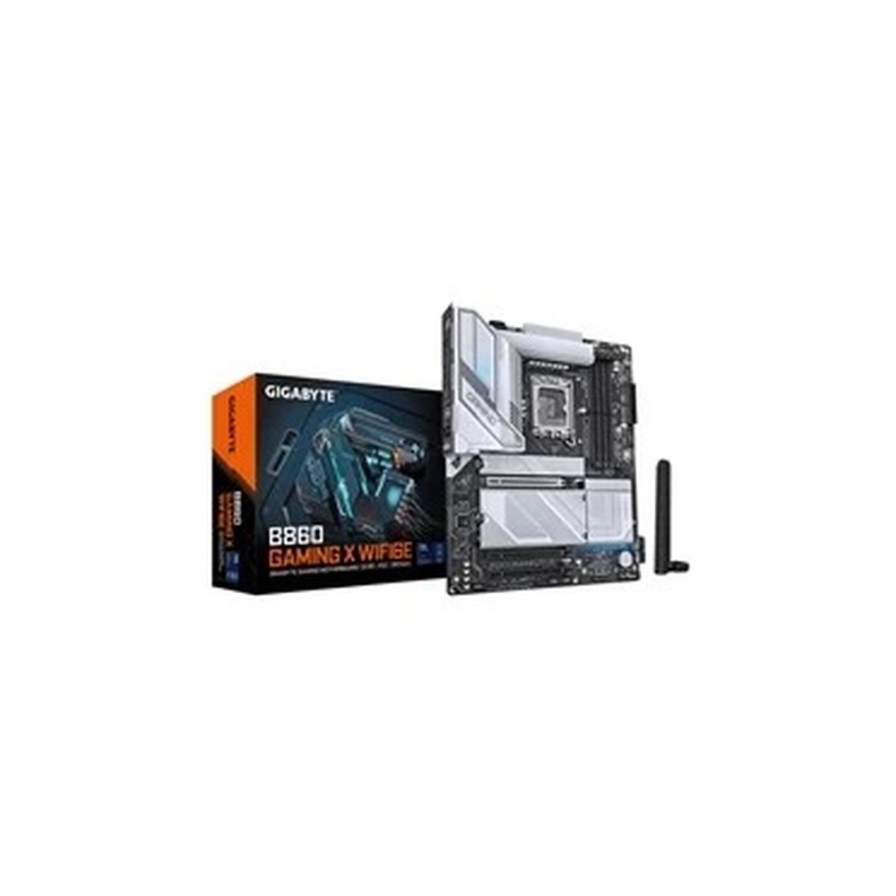 Gigabyte B860 GAMING X WIFI6E Intel 1851 Socket Motherboard, ATX, 4x DDR5 Slots, 3x M.2 Sockets, Fitted I/O Shield, 2.5GbE LAN, Wi-Fi 6E, 1x DisplayPort / 1x HDMI / 1x USB-C (USB4)
