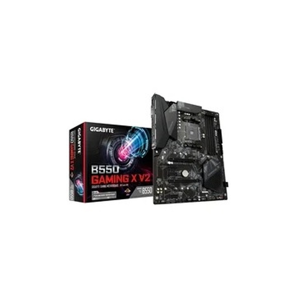 Gigabyte B550 GAMING X V2 AMD AM4 Socket Motherboard, ATX, 4x DDR4 Slots, 2x M.2 Sockets, Fitted I/O Shield, GbE LAN, 1x DVI-D / 1x HDMI Port