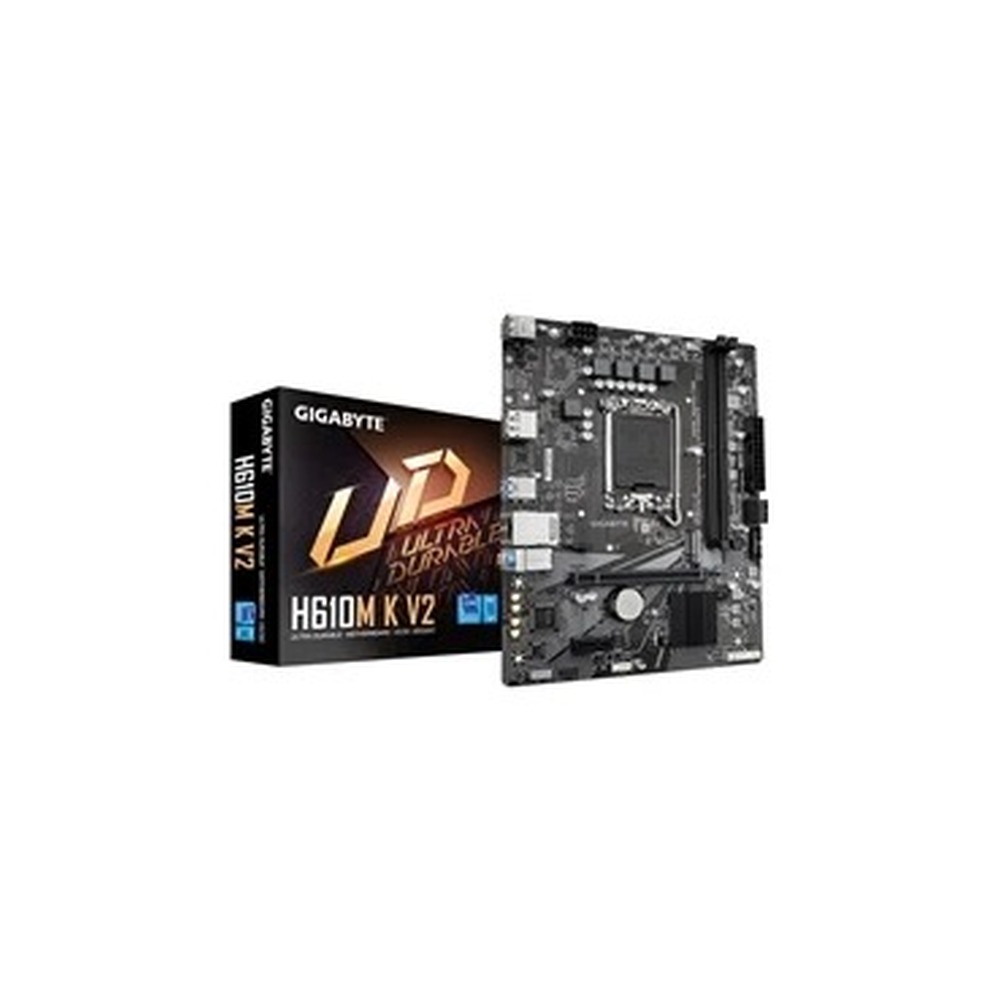 Gigabyte H610M K V2 DDR5 Anti-Sulfur Resistor Intel 1700 Socket Motherboard, Micro-ATX, 2x DDR5 Slots, 1x M.2 Socket, GbE LAN, 1x DisplayPort / 1x HDMI Port