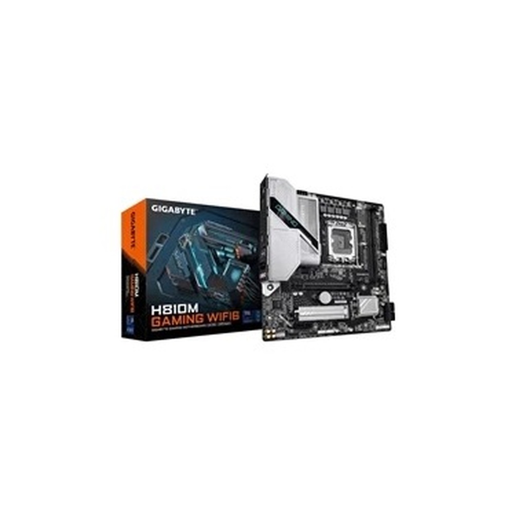 Gigabyte H810M GAMING WIFI6 Intel 1851 Socket Motherboard, Micro-ATX, 2x DDR5 Slots, 1x M.2 Socket, Fitted I/O Shield, 2.5GbE LAN, Wi-Fi 6, 1x DisplayPort / 1x HDMI Port