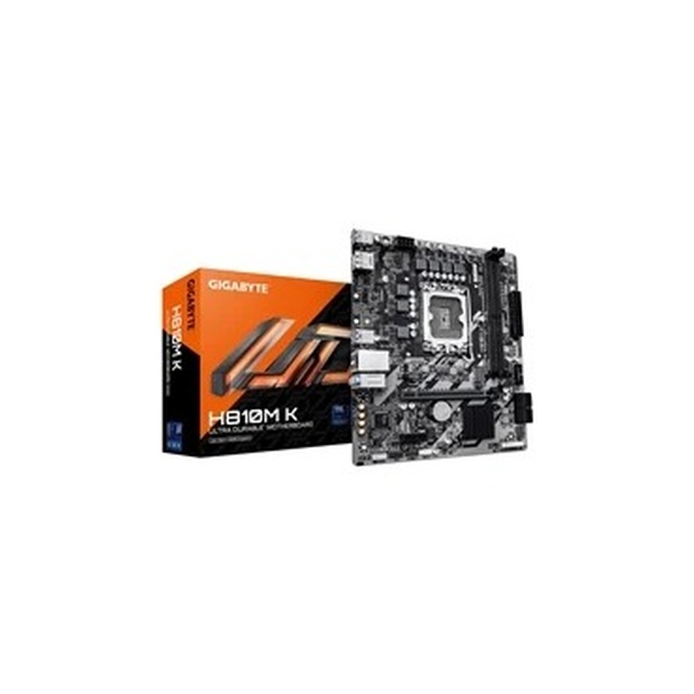 Gigabyte H810M K Intel 1851 Socket Motherboard, Micro ATX, 2x DDR5 Slots, 1x M.2 Socket, GbE LAN, 1x DisplayPort / 1x HDMI Port