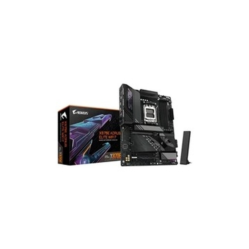 Gigabyte X870E AORUS ELITE WIFI7 AMD AM5 Socket Motherboard, ATX, 4x DDR5 Slots, 4x M.2 Sockets, Fitted I/O Shield, 2.5GbE LAN, Wi-Fi 7, 1x HDMI Port / 2x USB-C (USB4)