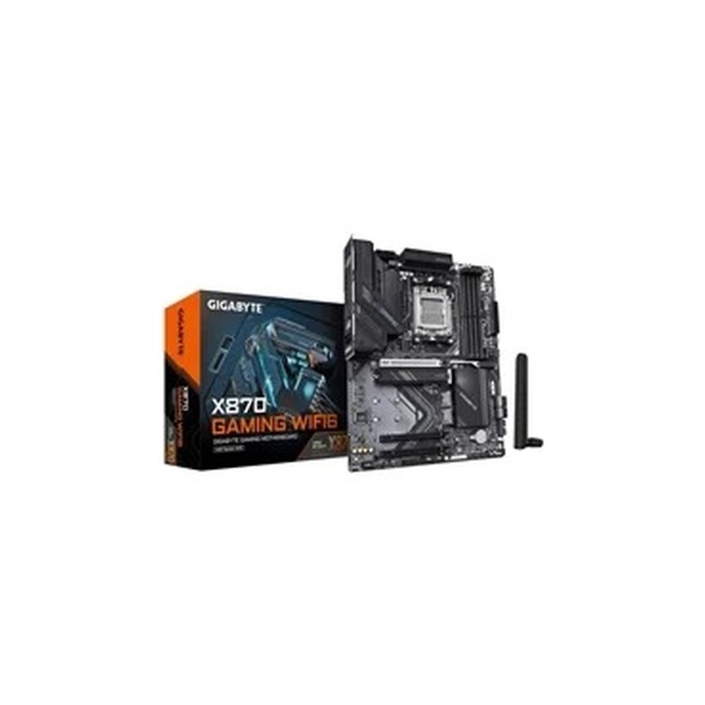 Gigabyte X870 GAMING WIFI6 AMD AM5 Socket Motherboard, ATX, 4x DDR5 Slots, 3x M.2 Sockets, Fitted I/O Shield, 2.5GbE LAN, Wi-Fi 6, 1x HDMI Port / 1x USB-C (USB4)