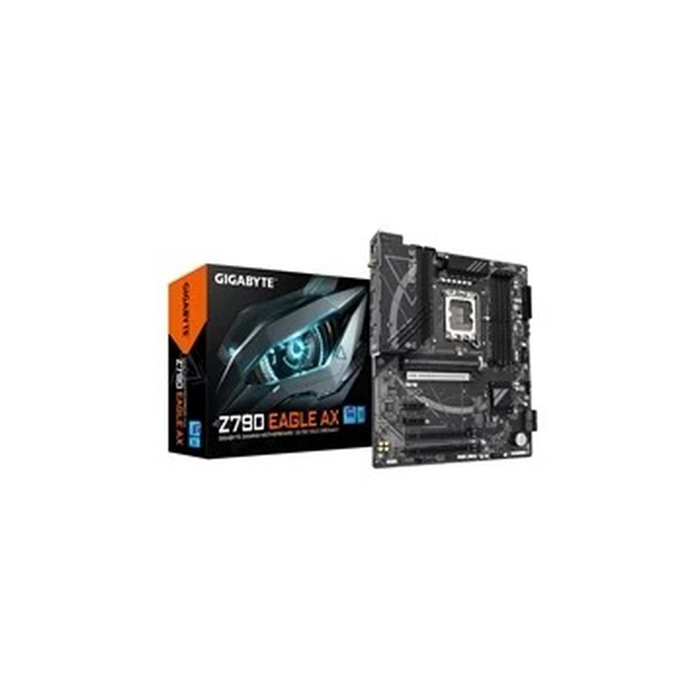 Gigabyte Z790 EAGLE AX Intel 1700 Socket Motherboard, ATX, 4x DDR5 Slots, 3x M.2 Sockets, Fitted I/O Shield, 2.5GbE LAN, Wi-Fi 6E, 1x DisplayPort / 1x HDMI Port