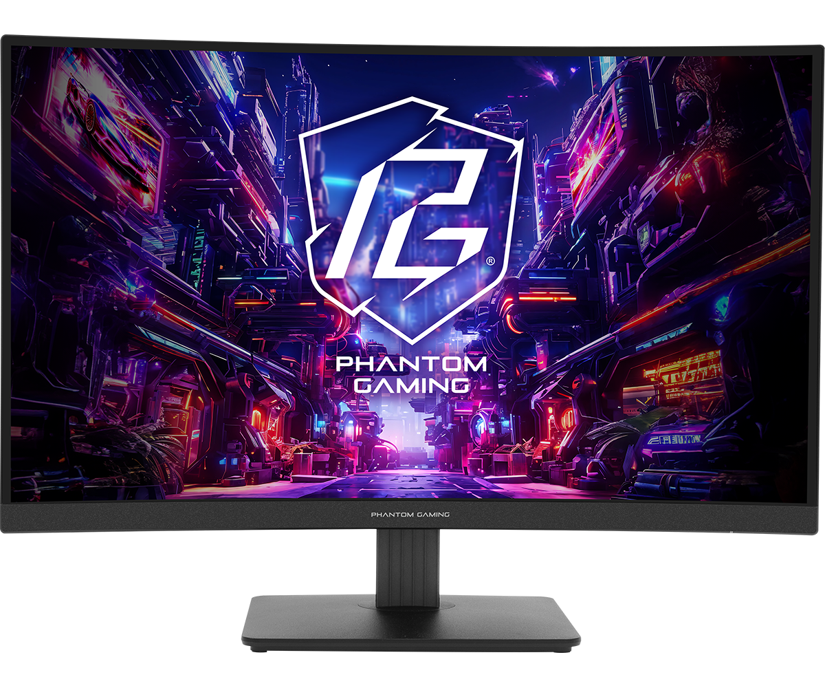 ASRock Phantom Gaming PG27QRT1B 27 Inch QHD (2560 x 1440) Curved 1500R VA Gaming Monitor, 180Hz 1ms (MPRT) Response Time, 2 x HDMI 2.0, 1 x DisplayPort 1.4, 1 x Headphone Out