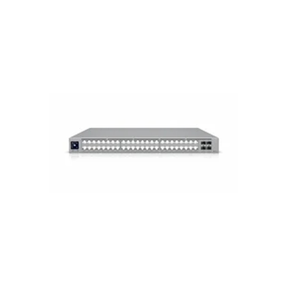 Ubiquiti (USW-Pro-XG-48) Professional-grade, 48-port Layer 3 Etherlighting switch with (32) 10 GbE, (16) 2.5 GbE, and (4) 25G SFP28 ports.