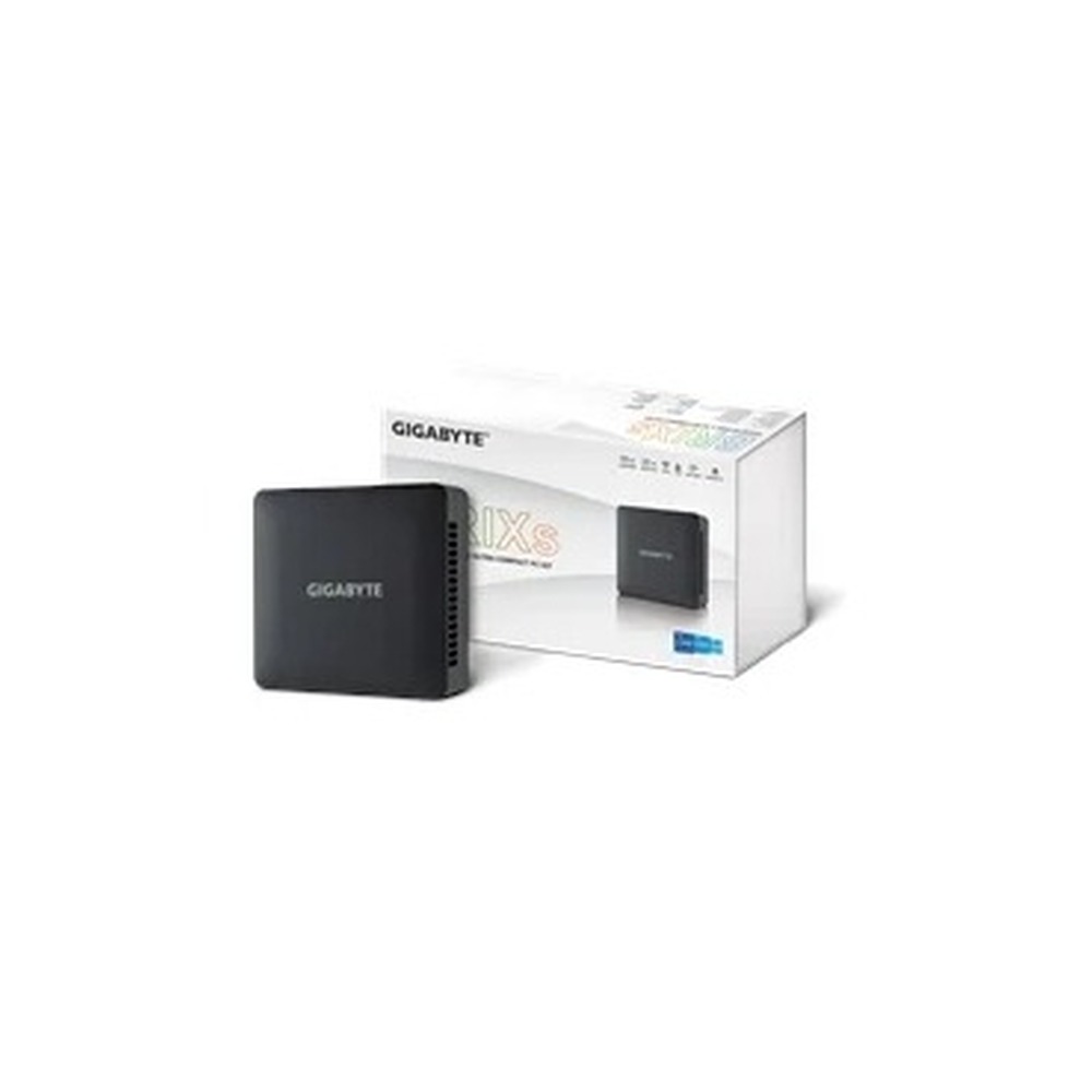 Gigabyte BRIX (GB-BRI7H-1355) Barebone Kit, Intel Core i7-1355U 5.0GHz 10 Core CPU, 2 x DDR4 SO-DIMM Slots, 1 x M.2 2280 Slot, 1x 2.5" SATA Slot, Wi-Fi 6 & Bluetooth 5.2