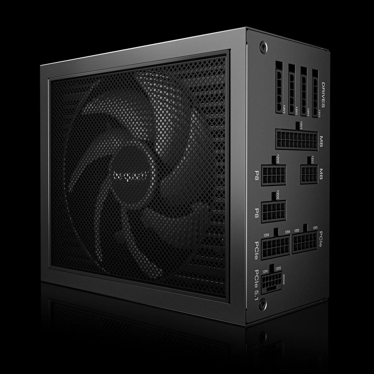 be quiet! DARK POWER 14, 850W, 80 PLUS certified and Cybenetics efficiency, ATX 3.1 compliant, PCIe 5.1 compatible, backed by a 10-year manufacturer's warranty.