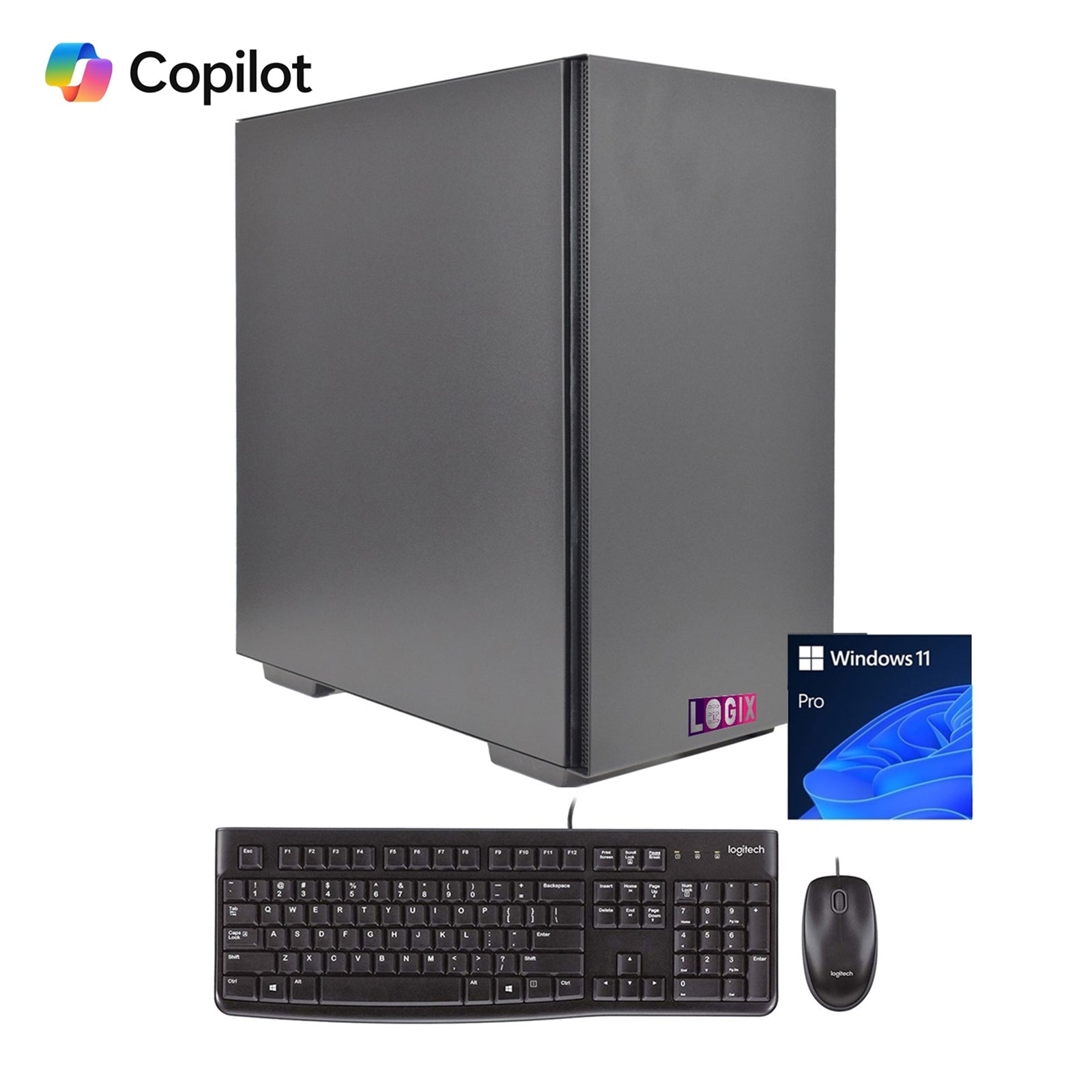 LOGIX Intel Core i3 14th Gen Quad Core 16GB RAM with 500GB SSD Wireless Family Desktop PC with Windows 11 Home & Keyboard & Mouse