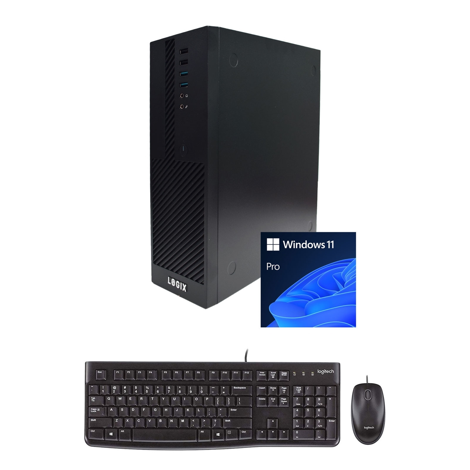 LOGIX 14th Gen Intel Core i5 10 Core Small Form Factor SFF Home / Office PC with 16GB RAM, 1TB SSD, Wi-Fi 6 + BT, Windows 11 Home, Keyboard, Mouse & 3 Year Warranty